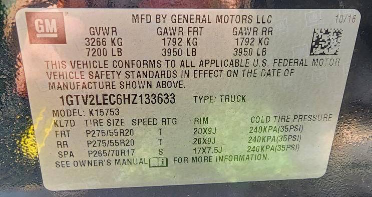 gmc sierra 1500 2017 1GTV2LEC6HZ133633 image gmc sierra 1500 2017 1GTV2LEC6HZ133633 image